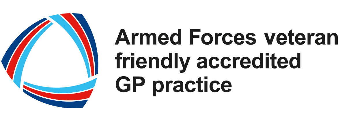 Logo: Armed forces veteran friendly accredited GP practice