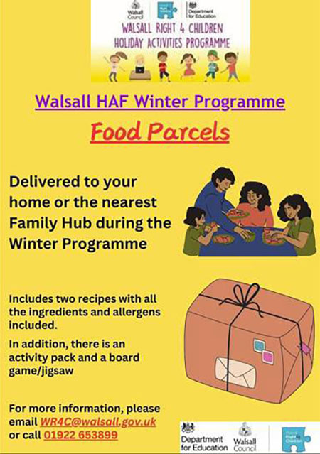 Walsall HAF Winter Programme Food Parcels